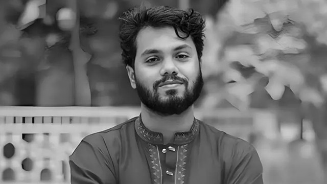 Inquilab Mancha spokesperson, late Sharif Osman Bin Hadi. (Photo: Bangladesh Sangbad Sangstha website)